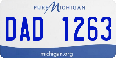 MI license plate DAD1263
