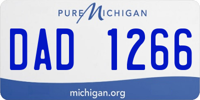 MI license plate DAD1266