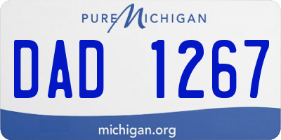 MI license plate DAD1267