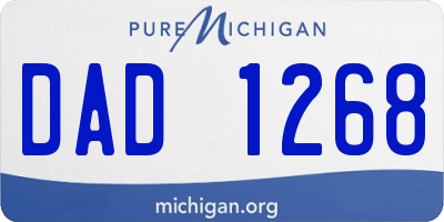 MI license plate DAD1268