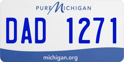 MI license plate DAD1271