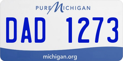 MI license plate DAD1273