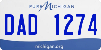MI license plate DAD1274