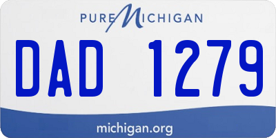MI license plate DAD1279