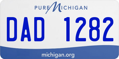 MI license plate DAD1282
