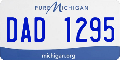 MI license plate DAD1295