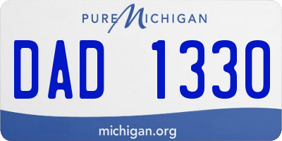 MI license plate DAD1330