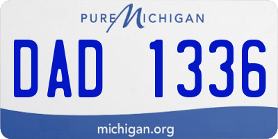 MI license plate DAD1336