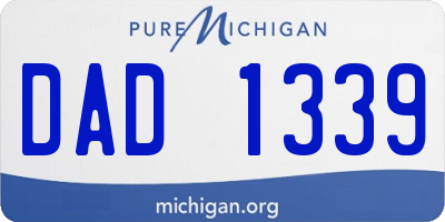MI license plate DAD1339