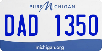 MI license plate DAD1350