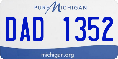 MI license plate DAD1352