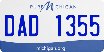 MI license plate DAD1355