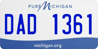 MI license plate DAD1361