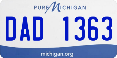 MI license plate DAD1363