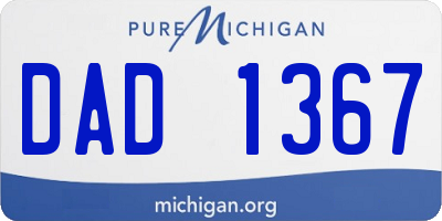 MI license plate DAD1367
