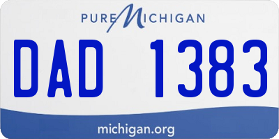 MI license plate DAD1383