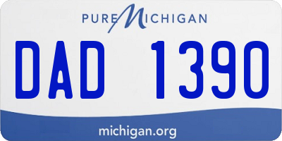 MI license plate DAD1390