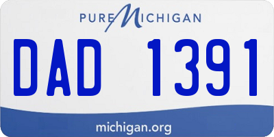 MI license plate DAD1391