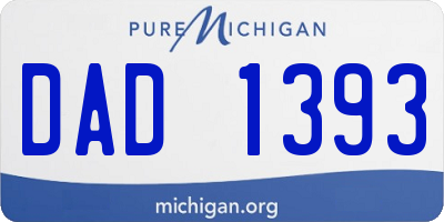 MI license plate DAD1393