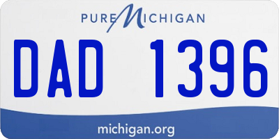 MI license plate DAD1396