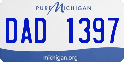 MI license plate DAD1397