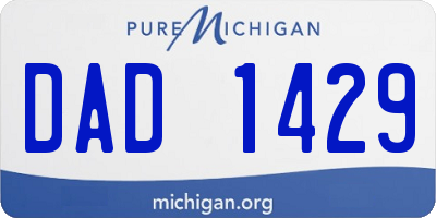 MI license plate DAD1429