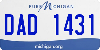 MI license plate DAD1431
