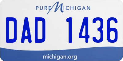 MI license plate DAD1436