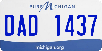 MI license plate DAD1437