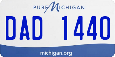MI license plate DAD1440