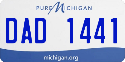 MI license plate DAD1441