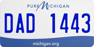 MI license plate DAD1443