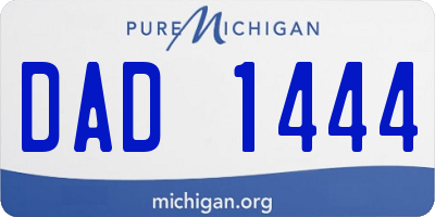 MI license plate DAD1444