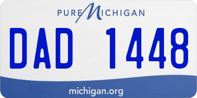 MI license plate DAD1448