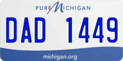 MI license plate DAD1449