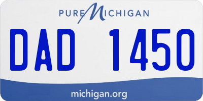 MI license plate DAD1450