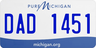 MI license plate DAD1451