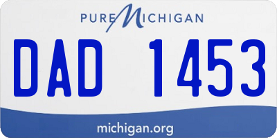 MI license plate DAD1453