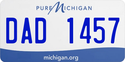 MI license plate DAD1457