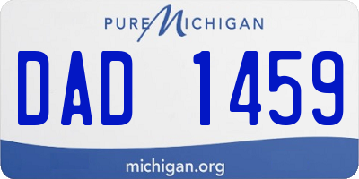 MI license plate DAD1459