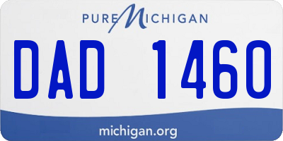 MI license plate DAD1460