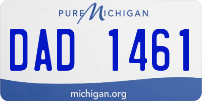 MI license plate DAD1461