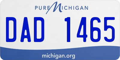 MI license plate DAD1465