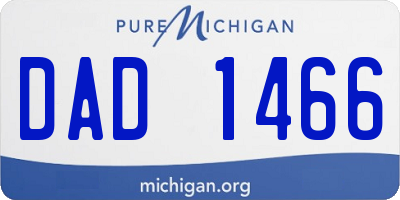 MI license plate DAD1466