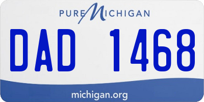 MI license plate DAD1468