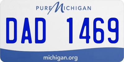 MI license plate DAD1469