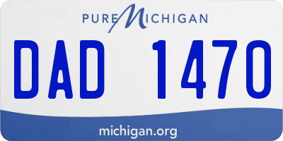 MI license plate DAD1470