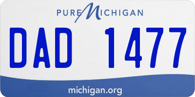 MI license plate DAD1477