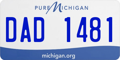MI license plate DAD1481