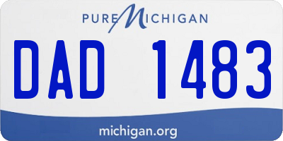 MI license plate DAD1483